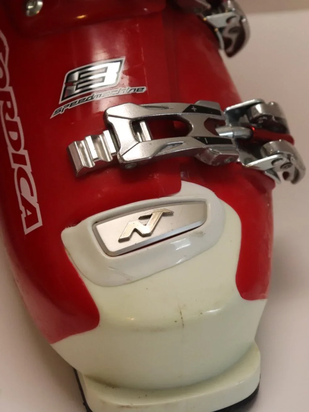 Nordica Speedmachine 8 Red Mens Ski Boots Size 28.0 28.5 US 10 10.5 BSL 325mm